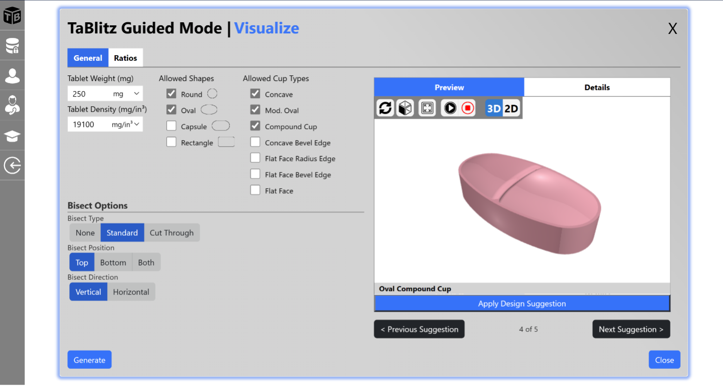 Figure 2: TaBlitz Guided Mode