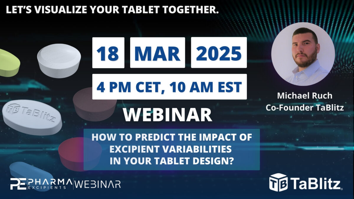 How to predict the impact of excipient variabilities in your tablet design